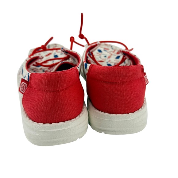 Hey Dude Youth Summer Americana Popsicle Shoes Red White Blue 4th of July USA - Picture 5 of 6